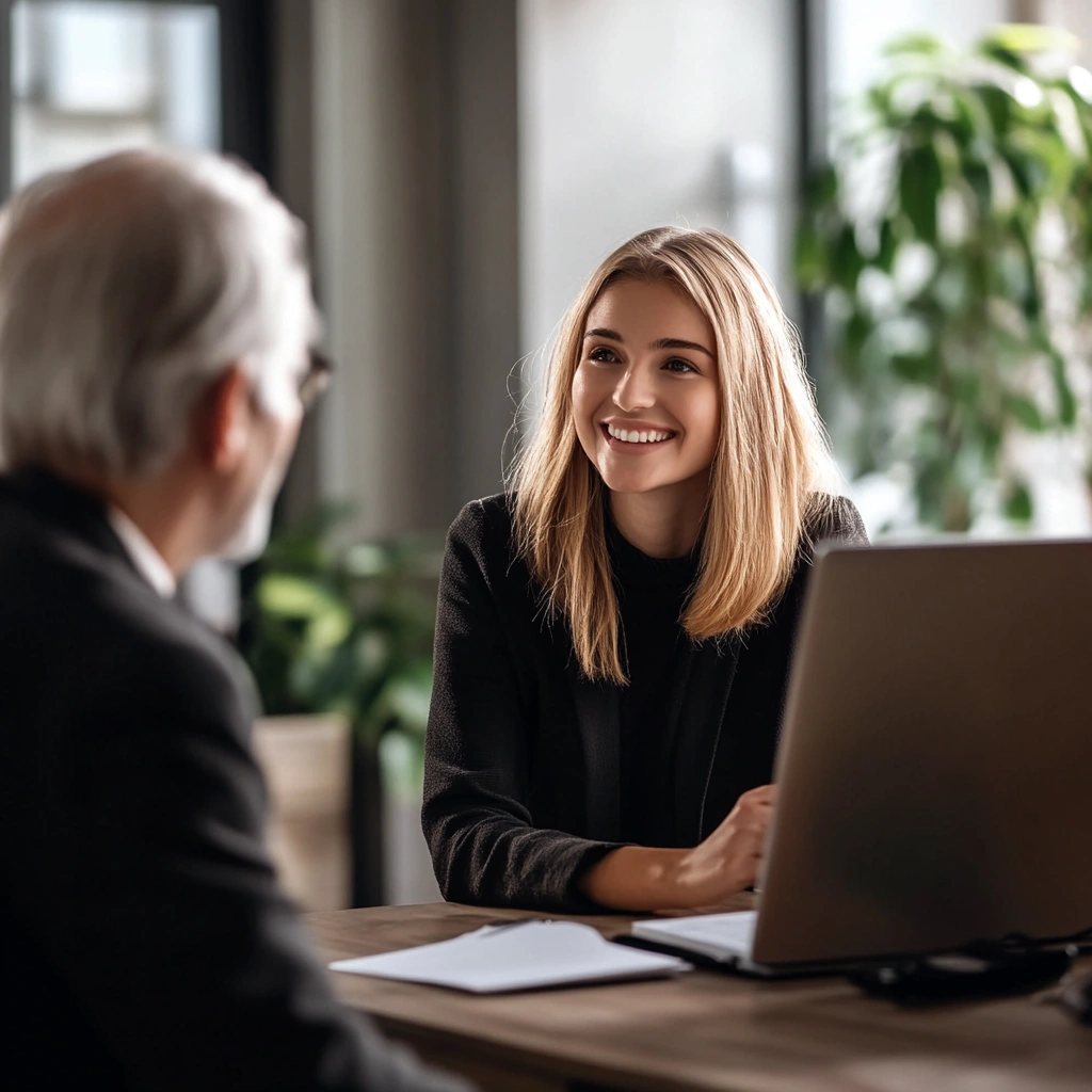 Консультант ploradisk допомагає клієнту